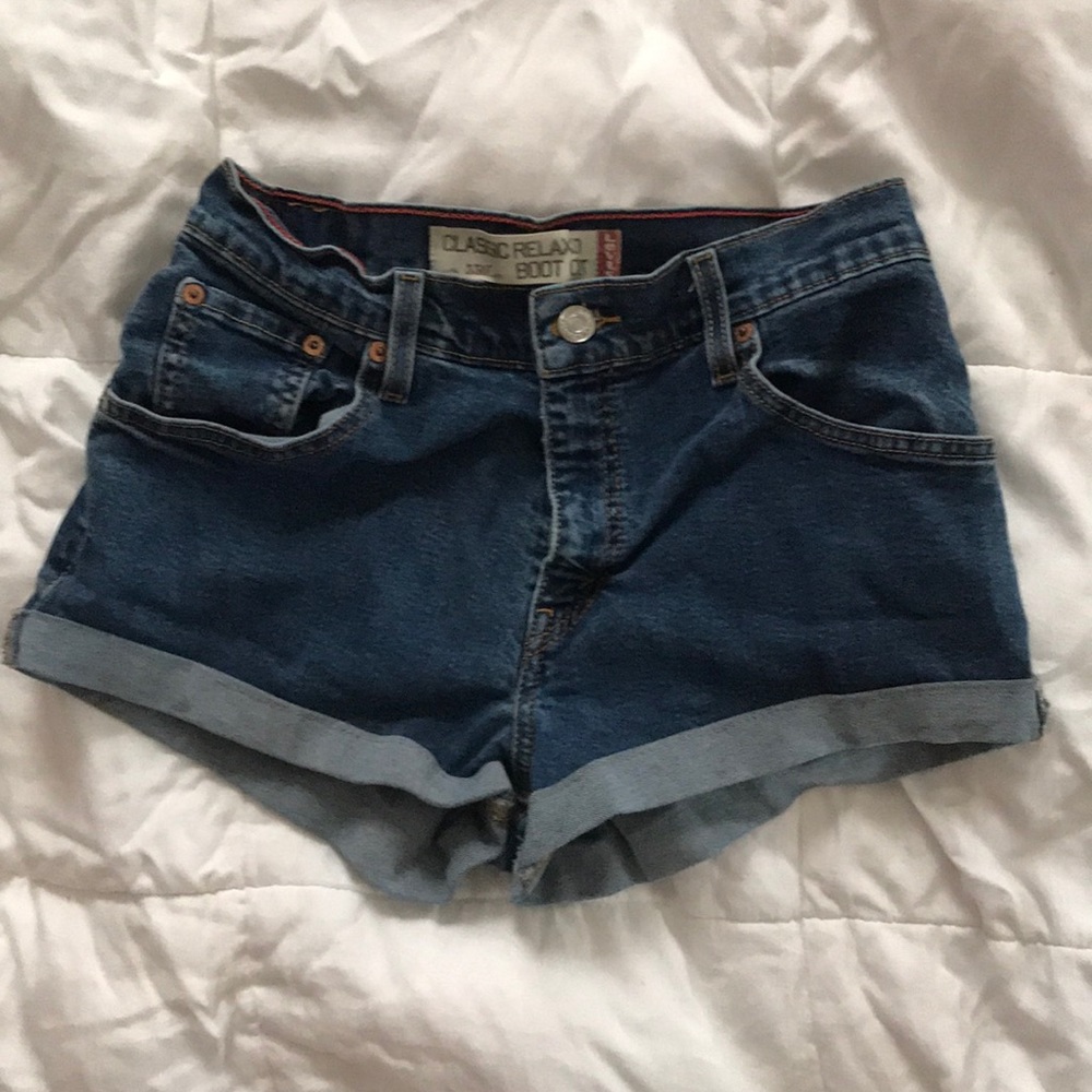Levi’s high rise jean shorts
